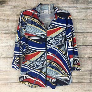 Weekends by Chico's Jacket Full Zip Lightweight